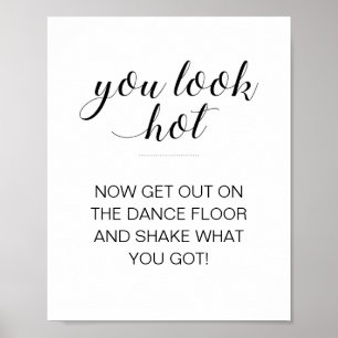 Poster Moderne Vous Avez L'Air Chaud Mariage Salle de bai
