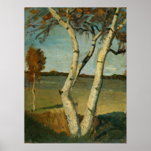 Poster Modersohn-Becker - Biseau À Deux Écrans Et Paysage