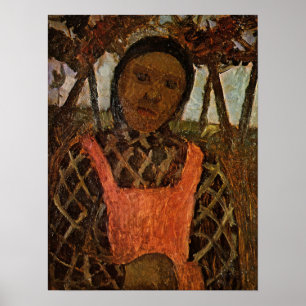 Poster Modersohn-Becker - Enfant Paysan Avec Tablier Rose