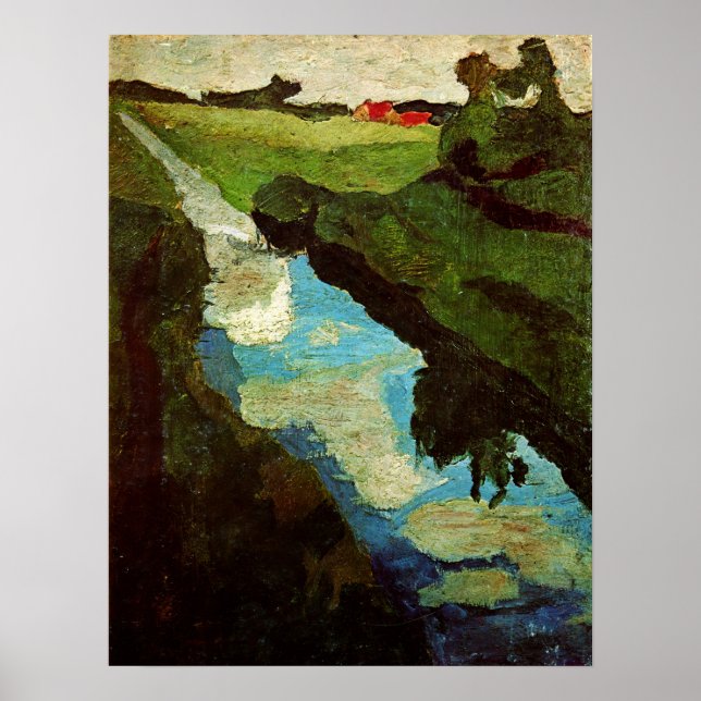 Poster Modersohn-Becker - Extraction de tourbe 1902 (Devant)