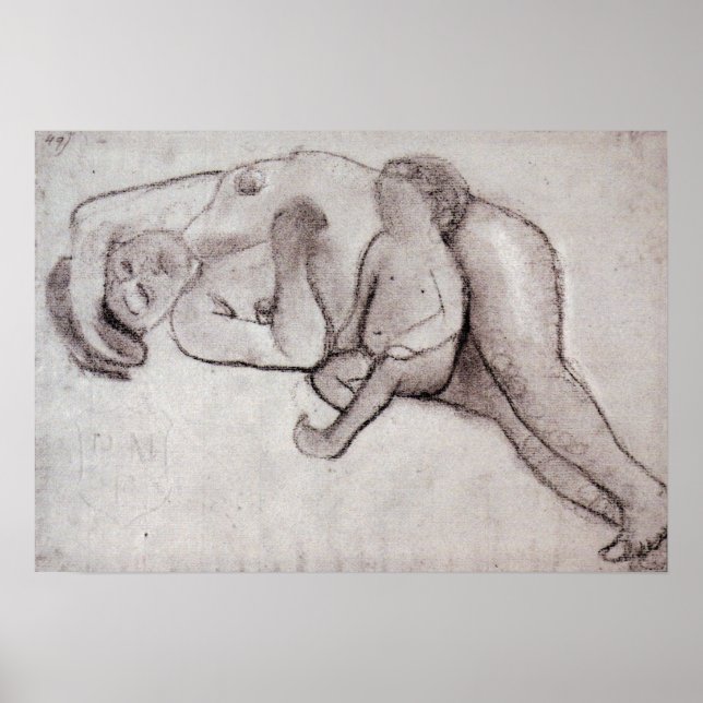 Poster Modersohn-Becker - La Mère Et L'Enfant Reclassante (Devant)