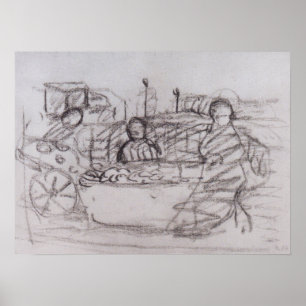 Poster Modersohn-Becker - Trois Femmes À Un Stand De Marc