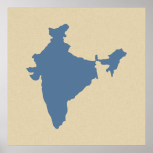 Poster Modes d'épices bleues du Cachemire Inde