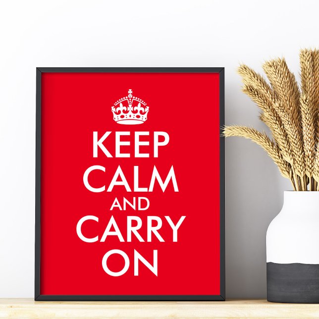 Poster Modifier le texte pour rendre votre propre calme e (Edit Text to Make Your Own Keep Calm and Carry On Poster)