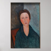 Modigliani femme aux yeux fermés Art Imprimer