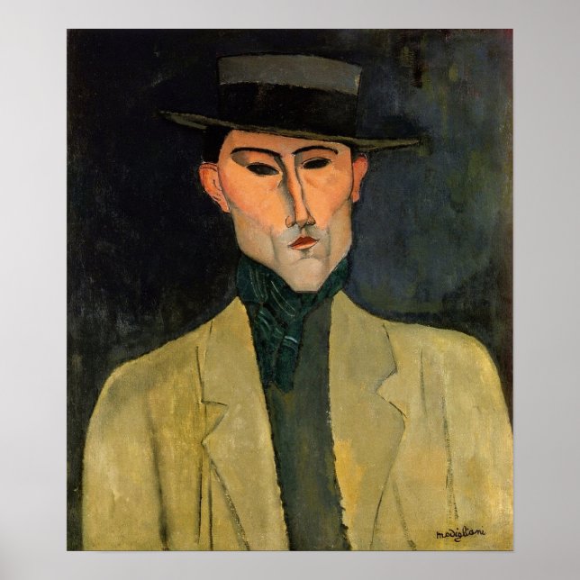 Poster Modigliani - Homme avec Casquette 1915 (Devant)