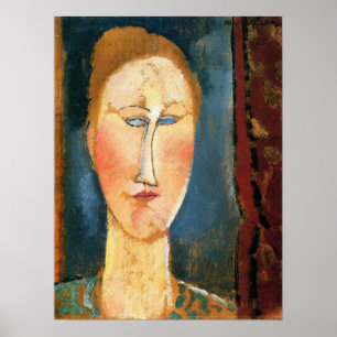 Poster Modigliani - Tête de femme aux cheveux roux