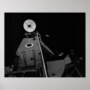 Poster Module lunaire Apollo 14 et lever de terre
