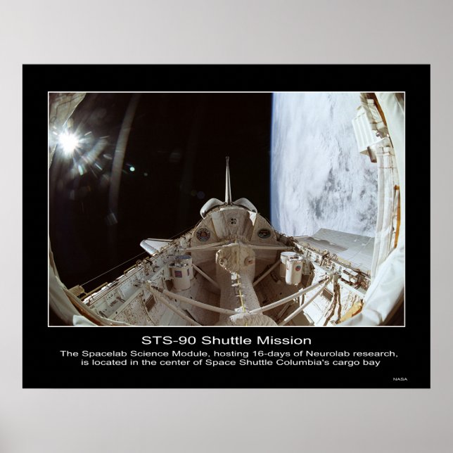 Poster Module spatial NeuroLab STS-90. (Devant)