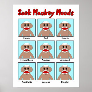 Poster Moeurs de singes de réserve