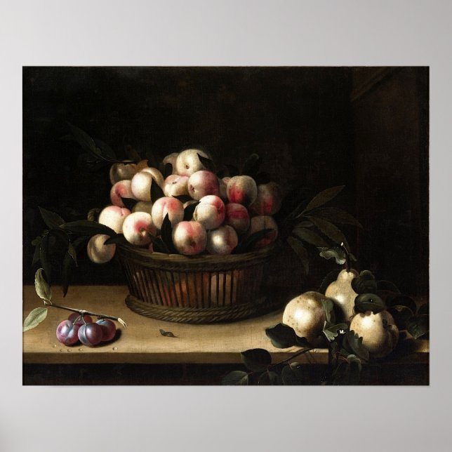 Poster Moillon - Panier De Pêche Avec Quinces Et Plums (Devant)