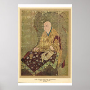 Poster Moine asiatique classique de XIVème siècle du