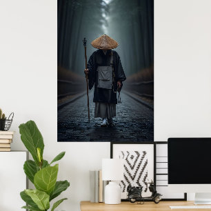 Poster Moine Zen Japonais