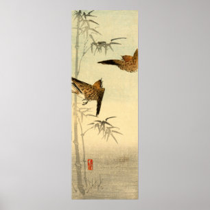 Poster Moineaux japonais no.1