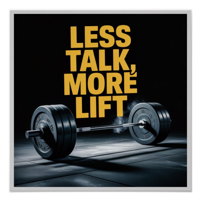 Poster Moins de parole, plus d'action (Devant)