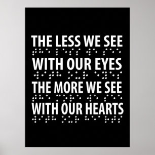 Poster Moins On Voit Avec Nos Yeux - Éclaircissement Bra