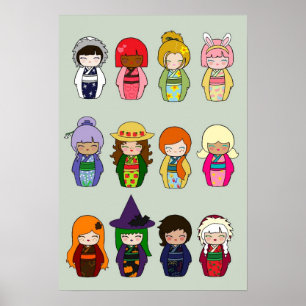 Poster Mois de Kokeshi