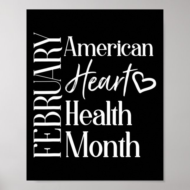 Poster Mois de la santé Février American Heart Health 1 (Devant)
