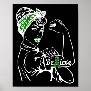 Poster Mois de la sensibilisation à la santé Femme Ruban 