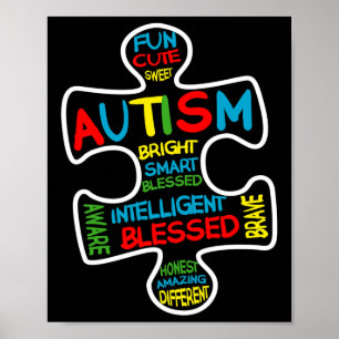 Poster Mois de la sensibilisation à l'autisme Pièce de pu