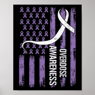 Poster Mois de la sensibilisation aux surdoses Drapeau Vi