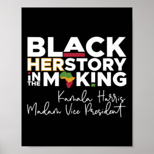 Poster Mois de l'histoire Biden Harris 2024 Président amé