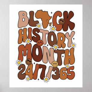Poster Mois de l'histoire des Noirs 24/7/365