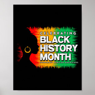 Poster Mois de l'histoire des Noirs Afro Africain-América