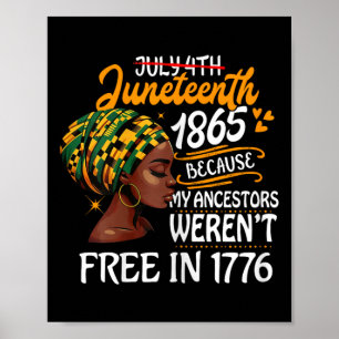 Poster Mois de l'histoire des Noirs Afro-Américain Junete