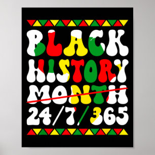 Poster Mois de l'histoire des Noirs Afro Mélanine Femmes