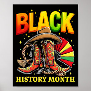 Poster Mois de l'histoire des Noirs Bottes de cowgirl noi