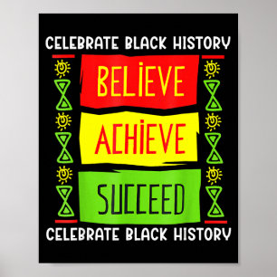 Poster Mois de l'histoire des Noirs Croire Réussir Afriqu