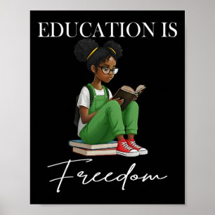 Poster Mois de l'histoire des Noirs Éducation est Liberté