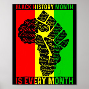 Poster Mois de l'histoire des Noirs est tous les mois Poi