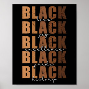 Poster Mois de l'histoire des Noirs Femmes Black Love Mel