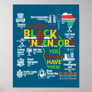 Poster Mois de l'histoire des Noirs femmes hommes afro-am