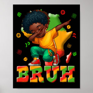 Poster Mois de l'histoire des Noirs Garçons Dabbing Garço