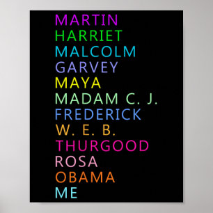 Poster Mois de l'histoire des Noirs Graphique du leader a
