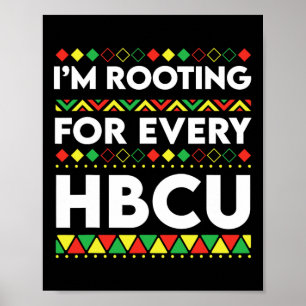Poster Mois de l'histoire des Noirs HBCU Je soutiens chaq