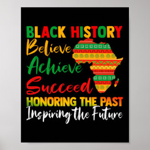 Poster Mois de l'histoire des Noirs Hommage au passé Insp