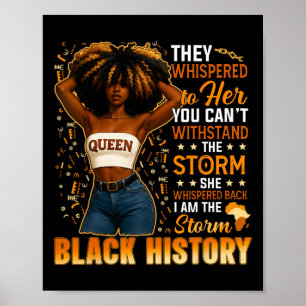 Poster Mois de l'histoire des Noirs Je suis la tempête Re