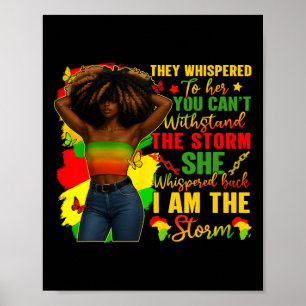 Poster Mois de l'histoire des Noirs Je suis la tempête Re