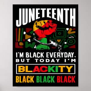 Poster Mois de l'histoire des Noirs Juneteenth Blackity