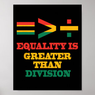 Poster Mois de l'histoire des Noirs L'égalité est plus gr