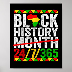 Poster Mois de l'histoire des Noirs Problèmes d'histoire