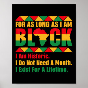 Poster Mois de l'histoire des Noirs tant que je suis fier