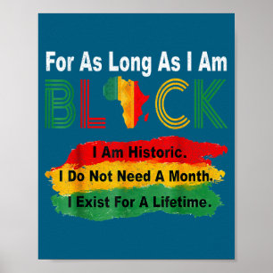 Poster Mois de l'histoire des Noirs tant que je suis fier