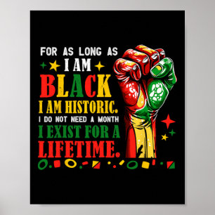 Poster Mois de l'histoire des Noirs Tant que je suis Noir