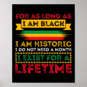 Poster Mois de l'histoire des Noirs Tant que je suis Noir