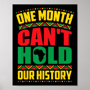 Poster Mois de l'histoire des Noirs Un mois ne peut pas t